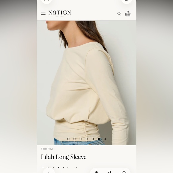 Nation LA Lilah Boat neck top size L - Picture 5 of 5